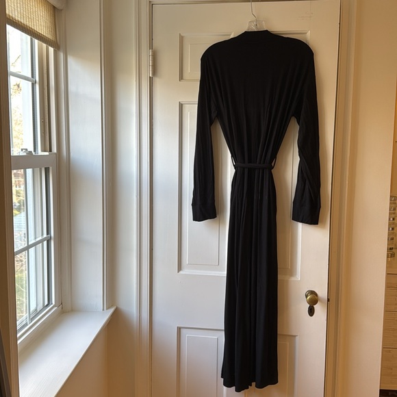 SKIMS Soft Lounge Long Robe Black Size XS - Picture 3 of 4